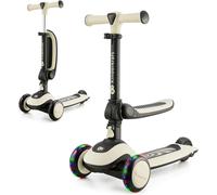 KSFAL-Kinderkraft Halley,Trottinette,Draisienne,Patinette,Scooter,Multifonctionnel,Moderne,Trois Roues,Réglable,Led Roues,Frein,2 Ans Jusqu'À 50 Kg,Blanc