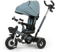Ksfal-Le Tricycle Movi De Pour Les Enfants De 1 À 5 Ans,Pesant Jusqu'à 25 Kg Grandit Avec L'enfant Siège Pivotant 360 Degrés Commande Par Poignée Garde-Corps Amovible Ceinture De Sécurité Gris
