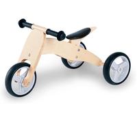 KSFAL-Mini-Draisienne 3 Roues 'Charlie',Naturel,Laqué Transparent,Transformation Facile En Trike,Chopper Ou Vélo D'Exercice,Selle Réglable En Hauteur,Pour Enfants À Partir De 1,5 Ans