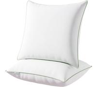 Ksfal-Oreiller 65x65 Lot De 2 Coussin BlancGarnissage 100% Fibre Polyester Bon Soutien Du CouDodo Moelleux Pour Hotellerie Lit CanapéRespirant Et Doux Carré Avec Fermeture Éclair