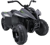 KSFAL-Quad Électrique Kawasaki Kfx90 Pour Enfants De 3 À 5 AnsBatterie 6VPédale AccélérateurMarche ArrièreFrein ÉlectriqueVitesse 5 Km/HLicence KawasakiCouleur Gris (7705)