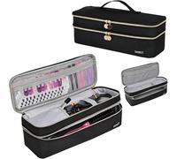 KSFAL-Sac De Voyage Compatible Avec Sèche-Cheveux Revlon One-Step,Volumiser,Dyson Airwrap Styler,Sac De Rangement Double Couche Pour Brosse À Air Chaud,Sèche-Cheveux,Sac De Transport Pour Fer À Lisse