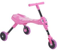 KSFAL-The Bugs Butterfly¿Tricycle 3 Roues Pliable Pour Tout-Petits¿Direction Sur Roue Avant¿Roues Silencieuses Anti-Rayures¿Dès 12 À 36 Mois¿Blanc/Rose