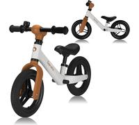 Ksfal-Toni Draisienne Enfants De 18 Mois À 30 Kg,Roues En Caoutchouc Pu 25 Cm,Repose-Pieds Panier Siège Et Guidon Réglables,Poignée Antidérapante,Poids Léger 2,3 Kg,Sonnette