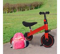 Ksfal-Tricycle 2en1,Outdoor Draisienne 3 Roues Bébé Verte-Enfant 18 Mois Et Plus-Pour L'équilibre,La Coordination Et La Motricité-Siège Ergonomique&réglable-2-En-1 (Rouge)