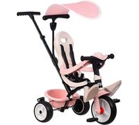 Ksfal-Tricycle Baby Balade Rose-Evolutif 3 En 1-Poignée Parentale Réglable-Frein De Parking,Repose-Pied,Pare-Soleil Anti-Uv-A Partir De 10 Mois Jusqu'à 3 Ans-Fabrication Espagnole