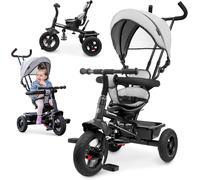 Ksfal-Tricycle Be¿Be¿ E¿Volutif 3-En-1-Tricycle Enfant 1-4 Ans Avec Guidon Parental,Sie¿Ge Pivotant 360°,Charge Max 20 Kg-Pour Filles Et Garc¿Ons