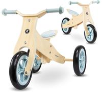 Ksfal-Tricycle En Bois Pour Un Enfant À Partir De 18 Mois,Vélo 2 En 1,Percy,Vélo Pour Tout-Petit,Pour Garçon Et Fille À Partir De 2 Ans,Siège Réglable,Bleu