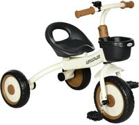 KSFAL-Tricycle Enfants Avec Sonnette Et Panier-Selle Réglable Avec Dossier-Pour Enfant De 2 À 5 Ans Blanc