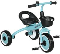 KSFAL-Tricycle Enfants Avec Sonnette Et Panier-Selle Réglable Avec Dossier-Pour Enfant De 2 À 5 Ans Bleu