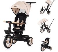 KSFAL-Tricycle Urban Guidon Avec Lumière,Pliable,Siège Pivotant,Panier,Coloris:Beige