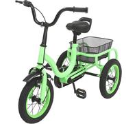 KSFAL-Vélo 3 Roues Pour Enfants 12 Pouces Pour Garçons/Filles Vélo Pour Enfant À Une Vitesse Unique (Vert)