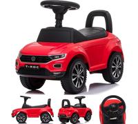 KSFAL-Voiture À Pousser Volkswagen T-Roc Avec Licence Dès 12 Mois Avec Boîte À Gants,Jantes Chromées,Klaxon Et Mélodies (Rouge)