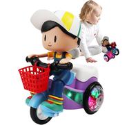 KSFAL-Voiture EnfantTricycle Musical Garçon-Lumières Musicales Amusantes Rotation À 360 Degrés Pour Jeu À La Maison D'Âge Préscolaire Garçon Ou Fille