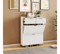 KSFASHZ Armoire Chaussures Entree avec 2 Tiroir, Meubles à Chaussures Blanc, 80×24×110 cm, Meuble ChaussuresEntree Armoire à ChaussuresD'entréeMeuble RangementChaussures, Facile à Assembler, Blanc