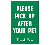 KSFEITING Plaque rétro en métal avec inscription « Please Pick Up After Your Pet » - Décoration murale vintage en aluminium - 20,3 x 30,5 cm