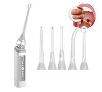 KSGSFSA Kit D'aspiration for L'élimination des Amygdales, 3 Modes Réglables, 5 Buses en Silicone, Lutte Contre la Mauvaise Haleine, Irrigateur Buccal, Usage Domestique for Adultes