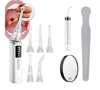 KSGSFSA Kit de Dissolvant de Pierre D'amygdale avec Seringue D'irrigation, Irrigateur Oral Et Loupe 5X for L'élimination de la Pierre D'amygdale
