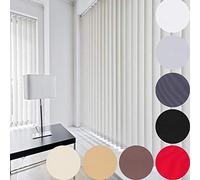 KSHANDEL24 Rideau coulissant à lamelles, système complet prêt à l'emploi, blanc, noir, gris, marron, 8 couleurs, 14 tailles, marron, 180 x 250 cm