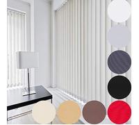 KSHANDEL24 Rideau coulissant à lamelles, système complet prêt à l'emploi, blanc, noir, gris, marron, 8 couleurs, 14 tailles, gris clair, 220 x 180 cm