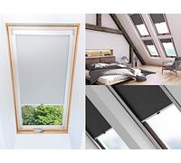 KSHANDEL24 Store occultant thermique pour fenêtre de toit Velux Fakro - 15 tailles - 6 couleurs, rail en aluminium satiné, vaste choix - Instructions de montage (langue française non garantie),