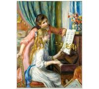 KSHAO ATHQW Affiche de Pierre Auguste Renoir sur toile représentant une fille piano, peinture abstraite de Renoir, 40 x 50 cm, sans cadre