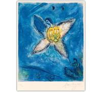 KSHAO ATHQW Affiche Marc Chagall《Ange avec Un Chandelier》Art Mural Marc Chagall Peinture sur Toile Marc Chagall Impressions pour la décoration intérieure 30x50cm sans Cadre