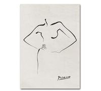 KSHAO ATHQW Affiches Picasso《Lignes du Corps Humain》Art Mural Picasso Peinture sur Toile Surréalisme Impressions Photo Nordique pour Décor De Salon 30x50cm sans Cadre