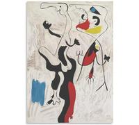 KSHAO ATHQW Célèbre Affiche d’Exposition Joan Miro《Hommes et Femmes》Art Mural Joan Miro Peinture sur Toile Joan Miro Impressions pour la décoration intérieure Photos 30x40cm sans Cadre