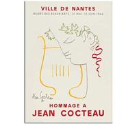 KSHAO ATHQW Célèbre Affiche Jean Cocteau《Orphée et la Harpe》Art Mural Jean Cocteau Peinture sur Toile Jean Cocteau Impressions pour la décoration intérieure Images 10x25cm sans Cadre