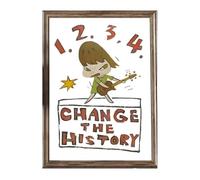 KSHAO ATHQW Célèbre Affiche Yoshitomo Nara《Changer L’Histoire》Art Mural Impressions Modernes Yoshitomo Nara Peinture sur Toile pour Décoration Intérieure Images 30x50cm sans Cadre
