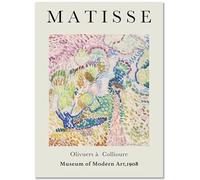 KSHAO ATHQW Célèbre affiches Henri Matisse - Art mural de style bohème - Impression sur toile Henri Matisse - Décoration de salon - 15 x 20 cm - Sans cadre