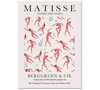 KSHAO ATHQW Célèbre affiches Henri Matisse - Art mural - Impression sur toile de style bohème - Décoration de salon - 15 x 20 cm - Sans cadre
