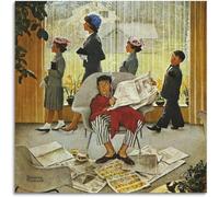 KSHAO ATHQW Célèbre affiches Norman Rockwell Master of Art sur toile murale Norman Rockwell peinture Norman Rockwell impressions pour décoration d'intérieur image 30 x 30 cm sans cadre