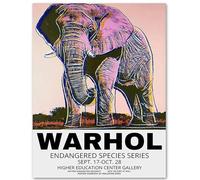 KSHAO ATHQW célèbre Andy Warhol Art Mural Abstrait éléphant Affiches Impressions d’Animaux Andy Warhol Peintures sur Toile Salon Décor Photos 30x50cm sans Cadre