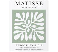 KSHAO ATHQW célèbre Henri Matisse Affiches Plante Feuilles Art Mural Henri Matisse Impressions Style Bohème Toile Peinture Salon Décor Photo 15x20cm SANS Cadre