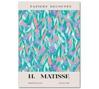 KSHAO ATHQW Célèbre Henri Matisse Poster Papiers Decoupes Art mural de style bohème Peinture sur toile Henri Matisse Impression sur toile Décoration de salon Image 15 x 20 cm Sans cadre