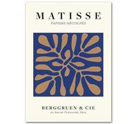 KSHAO ATHQW Célèbre Henri Matisse Posters Girl Coral Art mural de style bohème sur toile Impression Henri Matisse Décoration de salon Image 40 x 50 cm Sans cadre
