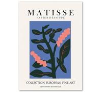 KSHAO ATHQW célèbre Henri Matisse Posters Papier Découpe Art mural Style bohème Peinture sur toile Henri Matisse Impressions Salon Décor Photo 15x20cm SANS cadre