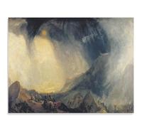KSHAO ATHQW Célèbre J. M. W. Turner Affiche Tempête de Neige Tempête de Neige J. M. W. Turner Peinture sur Toile Alpes Turner Impressions pour Décoration Intérieure Photo 40x60cm sans Cadre