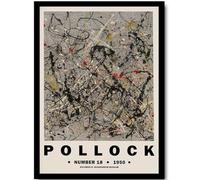 KSHAO ATHQW Célèbre Jackson Pollock Poster《Lignes Libres》Art Mural Jackson Pollock Peinture sur Toile Impressions pour Décoration Intérieure Photos 10x25cm sans Cadre