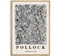 KSHAO ATHQW Célèbre Jackson Pollock Poster《Rétro Numéro 19》Wall Art Jackson Pollock Peinture sur Toile Impressions pour Décoration Intérieure Photos 10x25cm sans Cadre