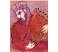 KSHAO ATHQW Célèbre Marc Chagall Wall Art 《David avec La Harpe》Affiches Marc Chagall Impressions Marc Chagall Peinture sur Toile pour la décoration intérieure Photos 30x50cm sans Cadre