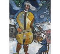 KSHAO ATHQW Célèbre Marc Chagall Wall Art 《Le Violoncelliste》Affiches Marc Chagall Impressions Marc Chagall Peinture sur Toile pour la décoration intérieure Photos 30x50cm sans Cadre