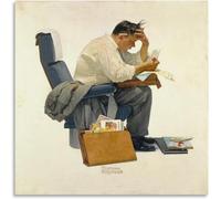 KSHAO ATHQW Célèbre Norman Rockwell Affiches Musée Toile Art Mural Norman Rockwell Peinture Norman Rockwell Impressions pour la décoration intérieure Photo 40x40cm sans Cadre