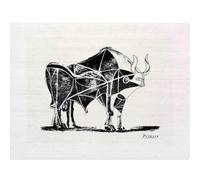KSHAO ATHQW célèbre Pablo Picasso Affiche Ligne Vache Wall Art Minimaliste Noir Blanc Toile Peinture Pablo Picasso Impressions pour la décoration intérieure Image 50x70cm sans Cadre