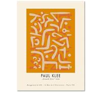 KSHAO ATHQW célèbre Paul Klee Affiche Croissance stirs Art Mural Impressions Jaunes Paul Klee Peinture sur Toile Abstraite pour la décoration de la Chambre Image 60x90cm sans Cadre
