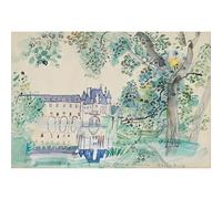 KSHAO ATHQW célèbre Raoul Dufy Affiche Le bâtiment Art mural Raoul Dufy Impressions Abstrait Peinture sur toile Photo nordique Pour salon Décor 30x20cmx1 Sans Cadre