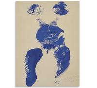KSHAO ATHQW Célèbre Yves Klein Affiche Bleu Abstrait Corps Humain Art Mural Yves Klein Peinture sur Toile Impressions Abstraites pour La Maison Décor Photo 10x20cm sans Cadre