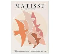 KSHAO ATHQW célèbres affiches d’Henri Matisse colombe de la paix art mural style bohème peinture sur toile Henri Matisse imprime salon décor photo 15x20cm sans cadre